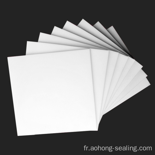 Feuille en plastique PTFE blanche de 2 mm